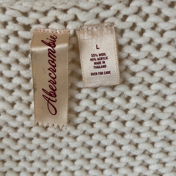 Abercrombie & Fitch Wool Zip Up Sweater Womens Large - Picture 4 of 5